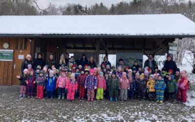 Start des Wald-Wiesen-Streuobstwiesenprojektes 2023 des Kindergartens Lalling