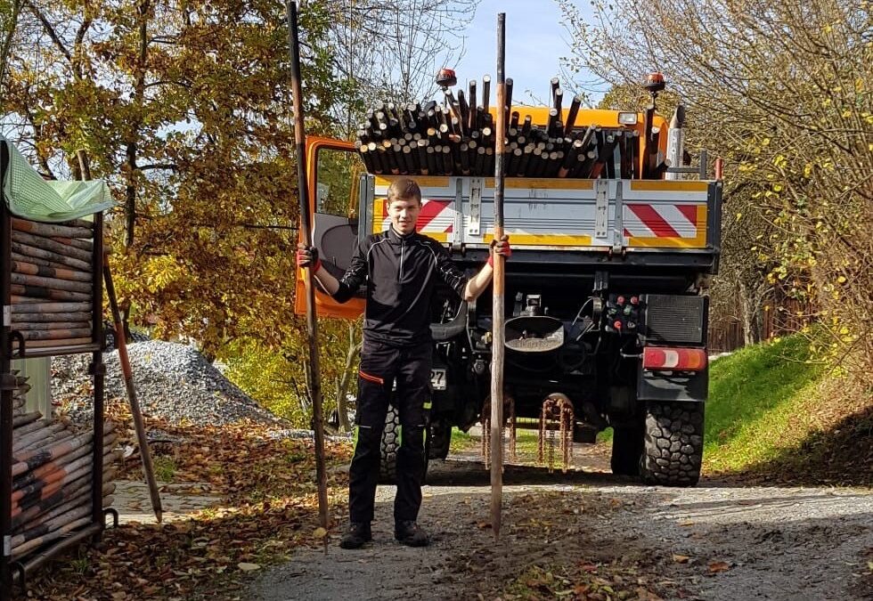 Eine Woche lang Arbeitsleben schnuppern! – Praktikant Quirin Schneider im Bauhof Hunding